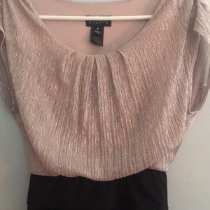 Enfocus Studio Gold and Black cocktail dress